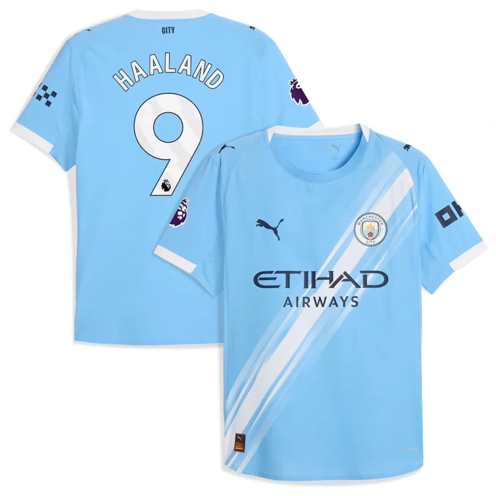 Erling Haaland Manchester City Puma 2025/26 Home Authentic Jersey - Sky Blue - Picture 7 of 7